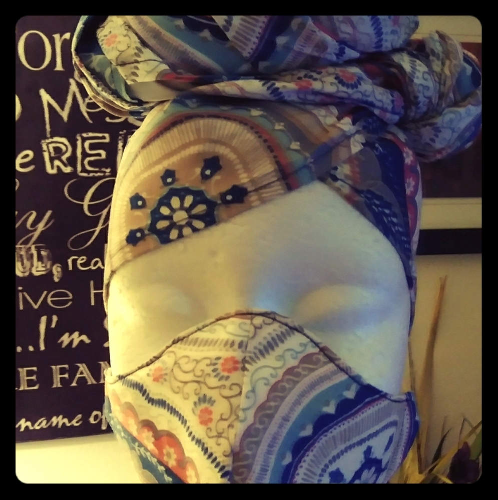 Headwrap & face mask combo